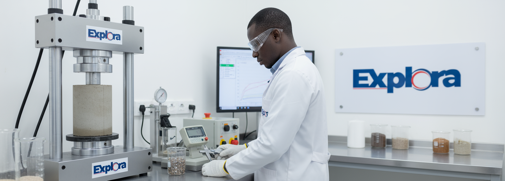 Contrôle qualité des sols avec foreuse