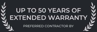Up to 50 years extended warranty badge